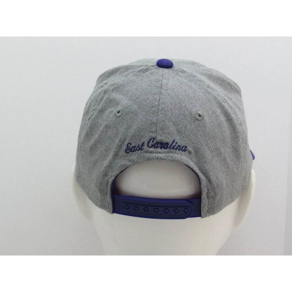 East Carolina Pirates Adidas Snapback Baseball Cap Men's One Size Grey Purple